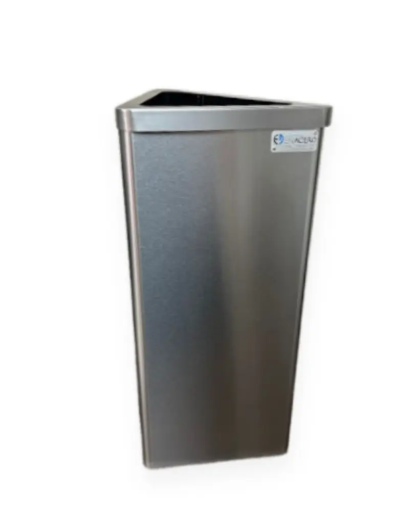 Basurero modular triangular para reciclaje